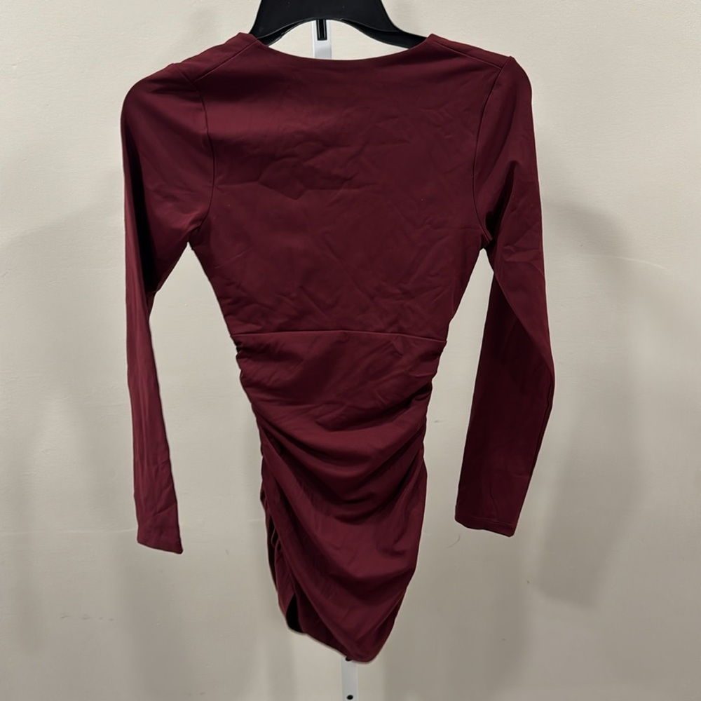 SUSANA MONACO Ruched Bodycon top In Raspberry - Picture 4 of 5